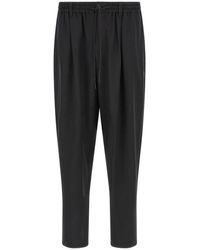 Y-3 - Broeken ,Zwart ,Wol Ref Oversized Broeken - Lyst