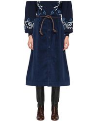 Sea - Hoge Taille A-Lijn Rok Met Riem - Lyst