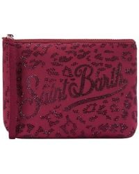 MC2 Saint Barth - Aline Strass Leopard 20 Clutch Bag - Lyst