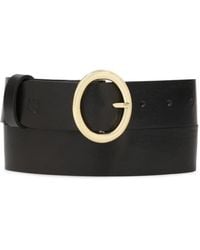 Kazar - Accessoires ,Zwart ,Leer Klassieke Zwarte Riem Met Ronde Gesp - Lyst