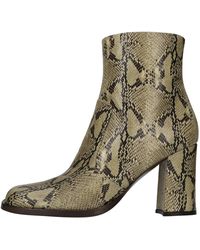 Chie Mihara - Python-Print Leder-Stiefeletten - Lyst