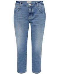 Mos Mosh - Klassische Capri Jeans Mit Reißverschlussdetails - Lyst