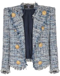 Balmain - Tweed Jackets - Lyst