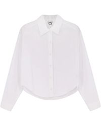 Aspesi - Overhemden ,Wit ,Katoen Cotton Poplin Shirt - Lyst