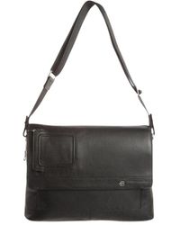 Piquadro - Leder Messenger Tasche Laptop Schwarz Männer - Lyst