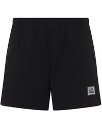 C.P. Company - Schwarze Badehose Stilvolle Strandbekleidung - Lyst