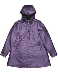 Rains - Jassen ,Paars ,A-Line W Jacket W3 - Lyst