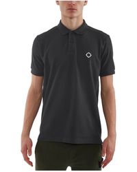 Ma Strum - Tops ,Zwart ,Katoen Zwarte Piqué Polo Shirt - Lyst
