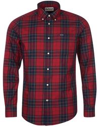 Barbour - Overhemden ,Rood ,Katoen Casual Elegant Op Maat Gemaakt Overhemd - Lyst