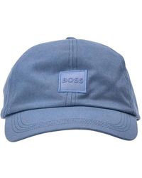 BOSS - Accessoires ,Blauw ,Katoen Derrel Pl Cap - Lyst