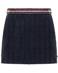 Thom Browne - Rokken ,Blauw ,Tweed Tweed Mini Rok - Lyst