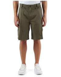 Calvin Klein - Cargo stretch baumwoll bermuda shorts - Lyst