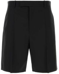 Jil Sander - Korte Broeken ,Zwart ,Leer Trouser 225 Shorts - Lyst