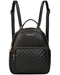 Kazar - Urban Style Leder Rucksack Mit Geprägtem Muster - Lyst