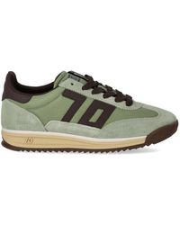 Back70 - Salie Groene Leren Sneaker - Lyst