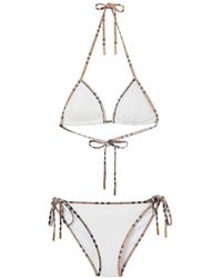 Burberry - Vintage Check Triangle Halternek Bikini Set - Lyst