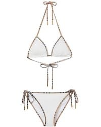 Burberry - Vintage Check Triangle Halternek Bikini Set - Lyst