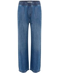 Inwear - Elastische Taille Straight Leg Denim Hose - Lyst