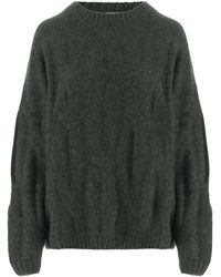 Allude - Truien & Vesten ,Groen ,Kasjmier Cashmere En Zijden Trui - Lyst