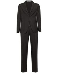 Tagliatore - Kostuums ,Bruin ,Wol Bruine Wollen Jurk Pak Set - Lyst