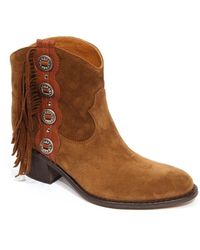 Via Roma 15 - Wildleder Fransen Stiefel Made - Lyst