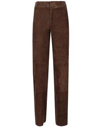 Arma - Broeken ,Bruin ,Suède Marina Suède Broek - Lyst