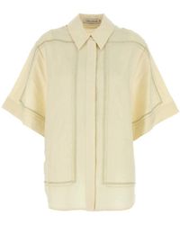 Camilla & Marc - Overhemden ,Geel ,Linnen Fortuna Shirt - Lyst