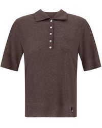 Herno - Truien & Vesten ,Bruin ,Katoen Lyocell Katoen Polo - Lyst