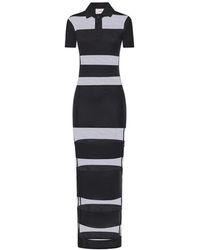 Coperni - Gestreiftes, Transparentes Polo-Kleid - Lyst