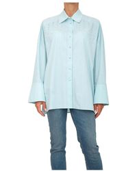 Twinset - Lichtblauwe Overhemd - Lyst