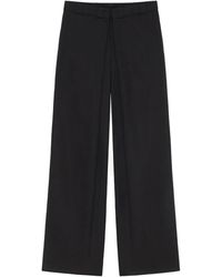 Givenchy - Broeken ,Zwart ,Cotton Mix Wide Broeken - Lyst