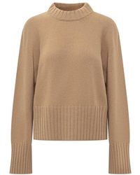 Laneus - Truien & Vesten ,Bruin ,Round-Neck Truien - Lyst