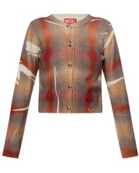 DIESEL - Truien & Vesten ,Bruin ,Wol M-Chloty Wollen Cardigan - Lyst