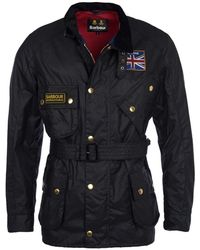 Barbour - Jassen ,Zwart ,Katoen Union Jack Waxjas - Lyst