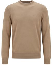 BOSS - Rundhals-Strickpullover - Lyst