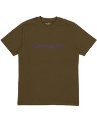 Carhartt - T-Shirt Met Korte Mouwen En Ronde Hals - Lyst