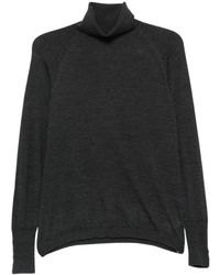 Alpha Studio - Truien & Vesten ,Grijs ,Wol Roll Neck Sweater - Lyst