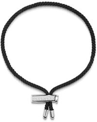Nialaya - 's black string bracelet with adjustable silver lock - Lyst