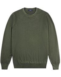 Fay - Truien & Vesten ,Groen ,Wol Rondgebreide Trui - Lyst