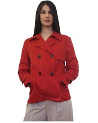 Marella - Jassen ,Rood ,Katoen West Trench - Lyst