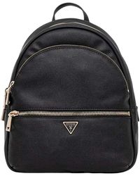 Guess - Tassen ,Zwart ,Leer Manhattan Ii Large Backpack - Lyst