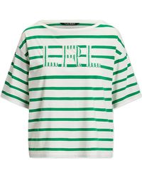 Ralph Lauren - Tops ,Wit ,Katoen T-Shirt Met Korte Mouwen - Lyst