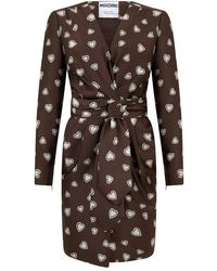 Moschino - Elegant Jurk Met Riem - Lyst