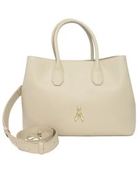 Patrizia Pepe - Lederhandtasche Mit Frontlogo - Lyst