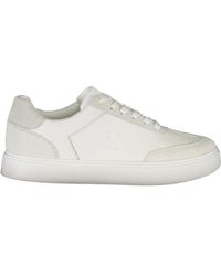 Calvin Klein - Schoenen ,Wit ,Witte Leren Sneaker - Lyst