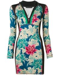 Etro Multicolor Floral Dress - Groen