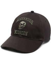 McQueen - Schwarze mütze mit besticktem logo - Lyst