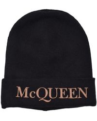 McQueen - Accessoires ,Zwart ,Kasjmier Cashmere Beanie - Lyst