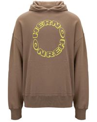 Herno - Hoodies & Sweatvesten ,Bruin ,Katoen Hoodie Met Logo - Lyst