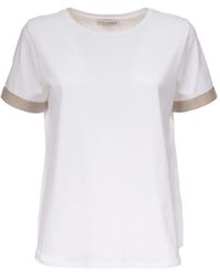 Le Tricot Perugia - Kurzarm t-shirt aus baumwolle - Lyst